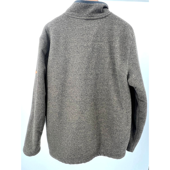 Orvis Fleece Pullover Jacket Sherpa Lined Beige Brown Men's Size Large - Picture 2 of 6